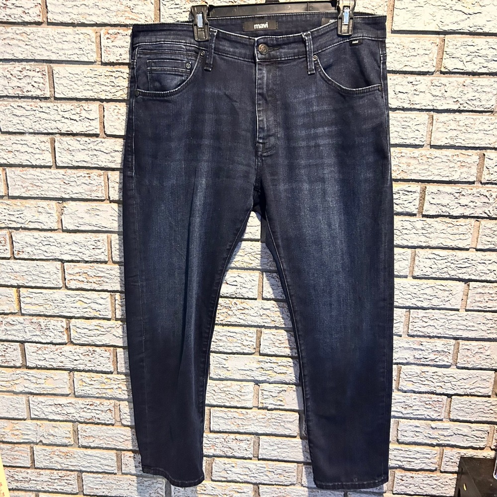 Mavi Jake Slim Leg Dark Indigo Stretch Denim Jeans Mens 36x28 RN 95767